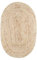 ROCKING GIFTS Alfombra de Yute Ovalada, 100% Fibra de Yute Natural, Alfombra Suave, Tejida a Mano, Alfombra de Salón, Comedor, Dormitorio, Pasillos, Entrada, Color Natural (85x55 cm)