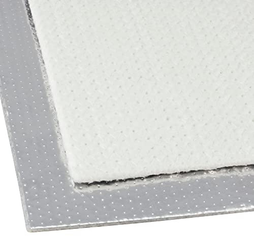 DL-racing.com 50x50cm Hitzeschutz Matte selbstklebend Aluminium Fiberglas 5mm bis ca. 1000 °C