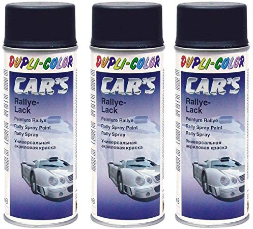 Car's Rallye Lack Lackspray schwarz seidenmatt 3X 400 ml