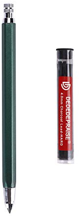 XINCHI Druckbleistift 4mm Automatisch Bleistift 8 Kohlestiftkern Kohlestift | Metall Charcoal Pencils Malerei Bleistift Weich Zeichenstifte Hart Skizzierstifte Skizzieren Graphitkohlestifte Zeichnen