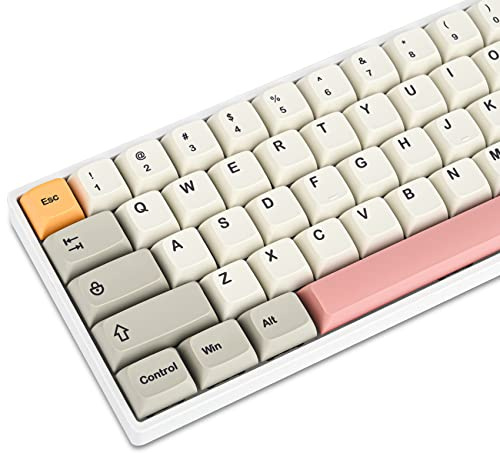 GTSP 9009 XDA Retro PBT Keycaps Set for Gaming Keyboard Dye-Sub for Cherry Mx Gateron Kailh Switch GK61/GK68 60% Mechanical Keyboard (9009-XDA)