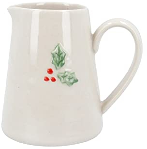 Gisela Graham Christmas Decoration Ceramic Mini Jug with Holly