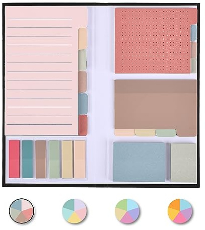 Mr. Pen- Sticky Note Set, 410 Pack, Vintage Colors, Transparent Sticky Notes Tabs, Translucent Sticky Note Dividers Tabs, Stocky Notes for Bible Journaling