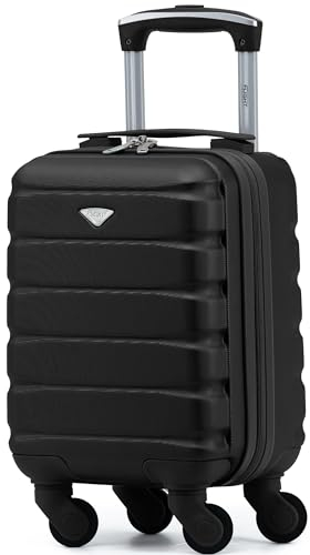 Flight Knight Childrens Lightweight 4 Wheel Hard Case Suitcase - Approved with No Extra Charges for easyJet, Ryanair and Many More - Kids Cabin Carry On Hand Luggage 40x20x25cm