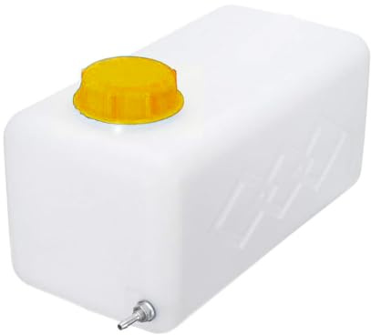 Kopinma Plastic Air Parking Heater Tank, Car Truck Tank 5.5 L Gasoline Oil Drum for Auto Truck Caravan Oil Gasoline Tank, white & yellow