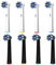 Oral B Compatible Toothbrush Heads, 8pcs MeetSmile Cross Clean Replacement Brush Heads for Most Braun Oral B Electric Toothbrushes, 4pcs White and 4pcs Black.