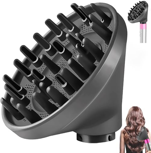 KiimSin Diffusortillbehör för Styler HS01 HS03 HS05, diffusormunstycke konvertibel för Airwrap Styler till en hårtork