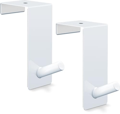 RELIBO® Flipchart-Türhaken - Platzsparende & mobile Alternative zum Flipchart Ständer | intelligente Lösung zum Aufhängen von Flipchart-Papier | Weiß lackierter Stahl (2x)