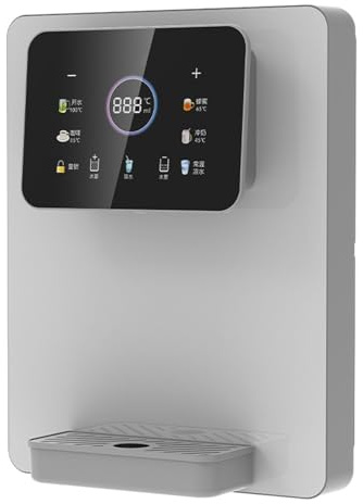 Water Dispenser Hot & Cold Mains Fed Unit with Electronic Child Lock, Touch Screen, Instant Hot Pipeline Machine for Office, Commercial Canteens - Quantitative Water Intake, Water Purifier