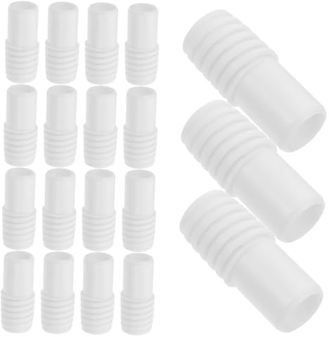 Kunststoff Gewindeadapter für Griff 19-22mm, 20 Stück Weiß für Besenstiel | Einfache Montage und Demontage, Passend für Moppstiel und Stiele, Praktisches für Ersatz und Verbindung
