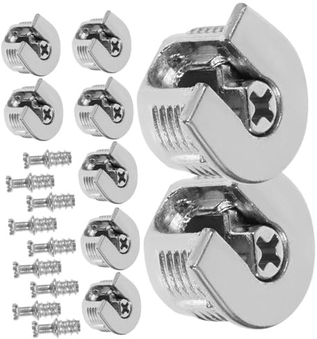 Gatuida 10pcs Heavy-duty Furniture Connector Fittings for Cabinets and Dressers Shelf Supports Screws Easy Installation and Disassembly for Home Storage