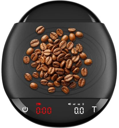 Balance a Café,Balance a Expresso a Pesée Précise de 0,1 G,Chargement USB avec Minuterie pour la Cuisine,Mesure du Poids des Grains de Café
