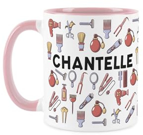 Purely Home Custom Hairdresser Mug - Humourous Hair Stylist Novelty Gift - Tea/Coffee Pink Ceramic Cup Personalised Present for Hairdressers