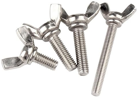 RKODRSMG 2/3/4/5/6/8/10 Stück M3 M4 M5 M6 M8 M10 Edelstahl Flügelschraube Flügelschraube Klauenschraube(M8x20 (4pcs))