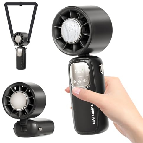 Vtizikl Mini Handheld Fan with Refrigeration，1-100 Speeds Adjustable USB Rechargeable，3.5-12H Long-Lasting Battery，Ultra-Quiet Portable Fan for Travel, Camping, School & Home [Energy Class A+]
