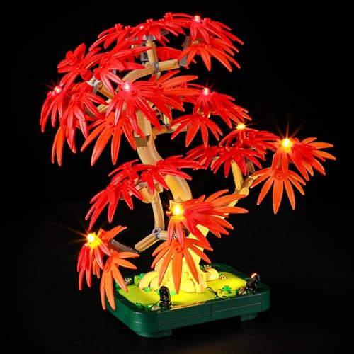 YEABRICKS LED Light Kit for Lego Japanese Red Maple Bonsai 10348 | Beginner-Friendly DIY LED Light Kit for Lego 10348, Ideal Home Decor & Birthday Gift for Fans (Model Not Included)