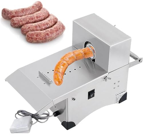 Sausage Tying Machines Electric Sausage Stuffer Machine, Stainless Steel Sausages Casings Binding Machines, Commercial Sausages Linker Machine 50mm, Binding Strapping-Machine For Restaurants
