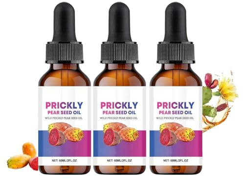 Prickly Pear Seed Oil,Organic Cold-Pressed Prickly Pear Oil for Face,Body and Hair,Dry Skin and Body Moisturizer,Deep Moisture and Skin Rejuvenation for Reduces Fine Lines, Restores Elasticity (3)
