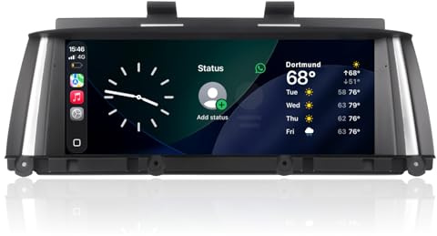Actualización de pantalla táctil compatible con BMW X3 X4 F25 F26 2011-2013 con sistema CIC CarPlay inalámbrico y Android Auto Conserva el iDrive el reproductor de CD y la radio originales Plug & Play