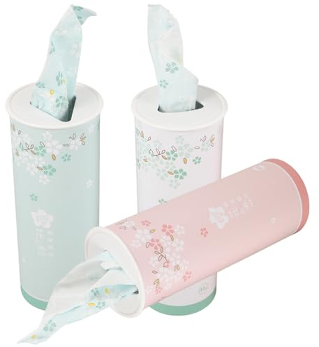 BESTYASH Lot de 3 Distributeurs de Mouchoirs en Papier Robustes Forme Ronde pour Maison et Voyage Boîtes pour Mouchoirs Adaptées Porte-Gobelets de Voiture