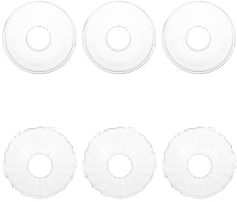 KICHOUSE 6 Stück Tropfenfänger für Kerzen aus Glas Wachsschutzringe für Stabkerzen Wiederverwendbar und Elegant für Weihnachten und Feierlichkeiten