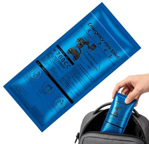 Urinpåsar – 10-pack läckbeständiga avfallspåsar, 700 ml resebehållare, | Sick Bags – Odorless flytande påsar för resor | 700 ml kapacitet med säker stängning design, bärbar säkerhet