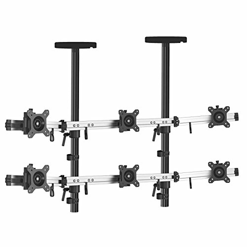 HFTEK 6fach-Deckenhalterung Monitorarm Halter für 6 Bildschirme 15-27 Zoll (MP260DM70-N)