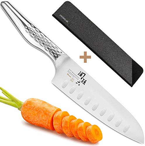 KAI Seki Couteau de bureau Magoroku Shoso 12 cm avec protège-lame 05) Santoku Kulle 16cm