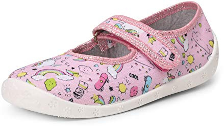 Ladeheid Pantofole Ballerine Bambina LARW007 (Rosa Arcobaleno, 26 EU)
