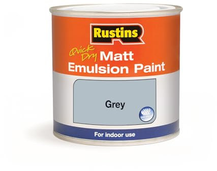 RUSTINS Matt Emulsion Paint Grey 250ml