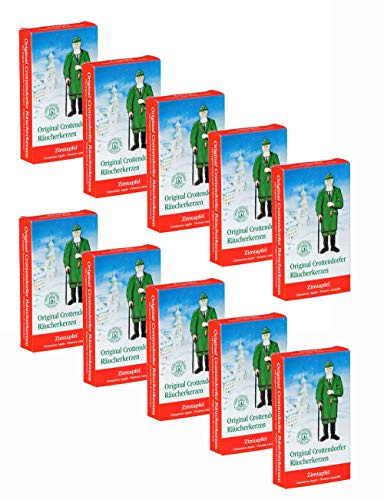Original Crottendorfer Räucherkerzen 10x 24 ST (Zimtapfel, 10er Pack)