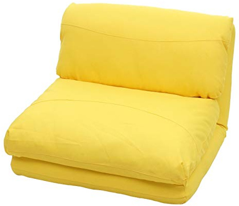 Mendler Schlafsessel HWC-E68 Stoff/Textil - gelb | Schlafsofa, Funktionssessel, Klappsessel, Relaxsessel