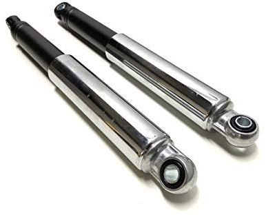 Stoßdämpfer Set 310mm Schwarz/Chrom passend für DKW, Simson, Zündapp, Hercules, Kreidler – Universal für Mofa, Moped, Mokick