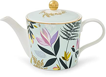 Sara Miller SMOS78923-XG Portmeirion Verchard Théière en porcelaine Argenté