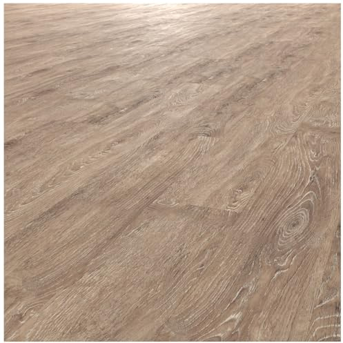 HORI Klick Hartvinylboden Rigid SPC Landhausdiele Holzoptik - Klick-Vinyl mit Trittschalldämmung - schwimmende Verlegung - - 122 x 18 x 0,45 cm - 2,2 m² - 10 Dielen