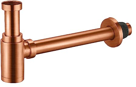 Aloni Messing/Edelstahl Kupfer gebürstet Siphon 1 1/4