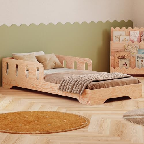 smartwood Cama Infantil 80x180 cm con Barrera, Madera, TILA 6