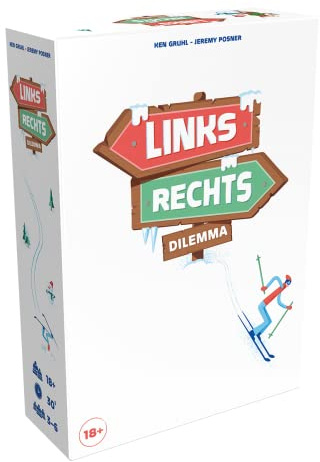 Asmodee Cojones Production, Links-Rechts-Dilemma, Partyspiel, Kartenspiel, 3-6 Spieler, Ab 18+Jahren, 30 Minuten, Deutsch