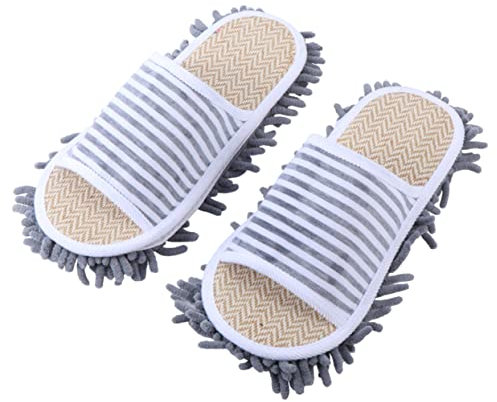 GLEAVI Japanese Slippers Household Skidproof Cloth Shoes for Indoor Season Slippers Cleaning Mop Function for Home Use