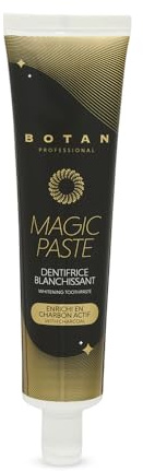 BOTAN Cosmetics – Bio-Zahncreme mit Aktivkohle für weißere Zähne – 99,39% Inhaltsstoffe natürlichen Ursprungs – 75 ml