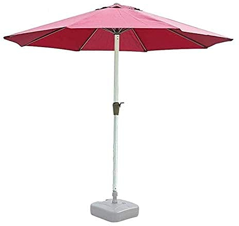 MaGiLL Sonnenschirm für den Garten, 2,7 m, Gartenschirm mit Kurbel, Stange aus verdickter Aluminiumlegierung und PU-beschichtetem Stoff, Gute Windbeständigkeit (Grün A)