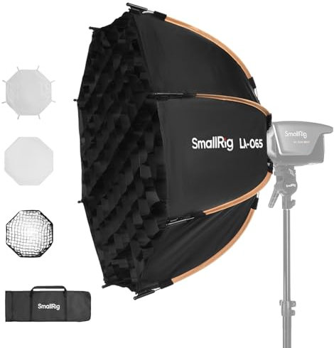 SMALLRIG LA-O65 Octagonal Softbox, 65cm/ 25.6in Quick Release Softbox with Carrying Bag, for Bowens Mount COB Lights for SmallRig for Neewer for Aputure for Godox - 4874
