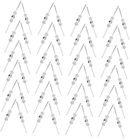 PRETYZOOM 200stücke Chrom-metall-fliegennadeln Kristall-fliegenverbinder für Kronleuchter und Heimdekorationsprojekte