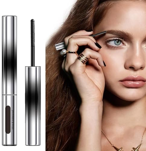 Iron Wand Mascara, 3D Curling Eyelash Iron Mascara, Iron Strong Mascara, Washable Metal Rod Mascara, Mascara Black Volume And Length Waterproof, Smudge Proof Long Lasting Curling Mascara