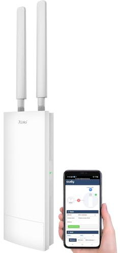 7links WLAN Verstärker: Outdoor-WiFi-6-Repeater, bis 3.000 Mbit/s, Dual-Band, 10 dBi, IP65 (WLAN Outdoor, Repeater, außen)