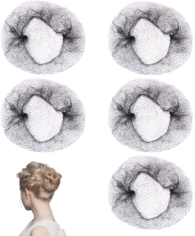 5 Pcs Black Slumber Hair Net with Elasticated Edges for Sleeping, Thicker Nets to Hold Hair in Place, Comfortable Night Hairnet for Ladies, Ideal for Sleeping and Keeping Haires Neat