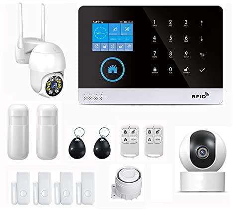 Système de sécurité domestique, PG-103 alarme sans fil GSM avec détecteur de métaux capteur de porte de fenêtre Kit de maison intelligente système d'alarme de sécurité for l'application TUYA(GSM-Set L