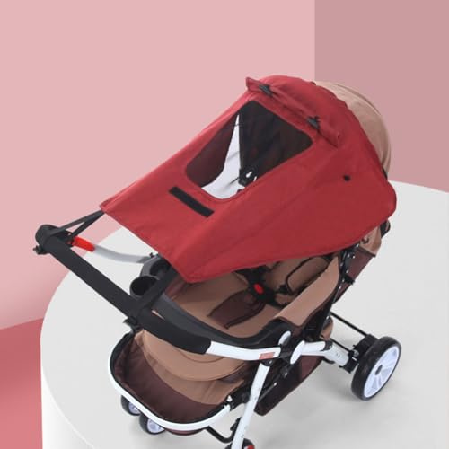 Parasole Universale per Passeggino Tenda da Passeggino Regolabile Velo Ombreggiatura Carrozzina Protetto dal Sole e dal Vento Cappottina Ombrello di Navicella Impermeabile Ombrellone Copertura del