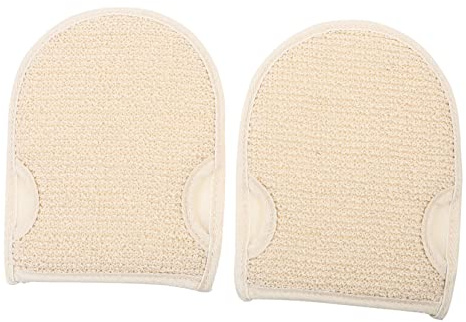 minkissy 2pcs Exfoliating Gloves Double Sided Bath Scrubbers for Deep Skin Exfoliation Body Cleaning Mitts for Shower Spa Comfortable Durable Shower Scrubber for Dead Skin Removal