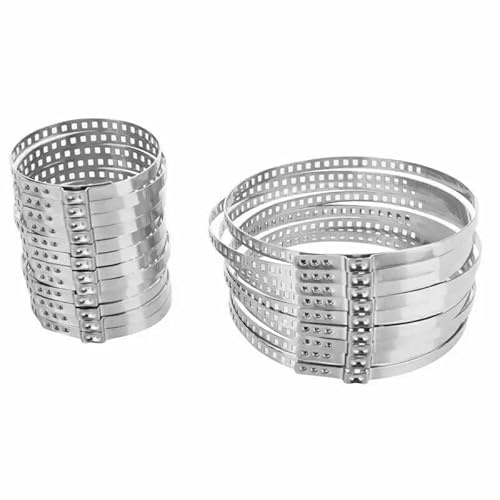 Lot de 24 colliers de serrage réglables en acier inoxydable pour soufflet de cardan (12 grands + 12 petits)